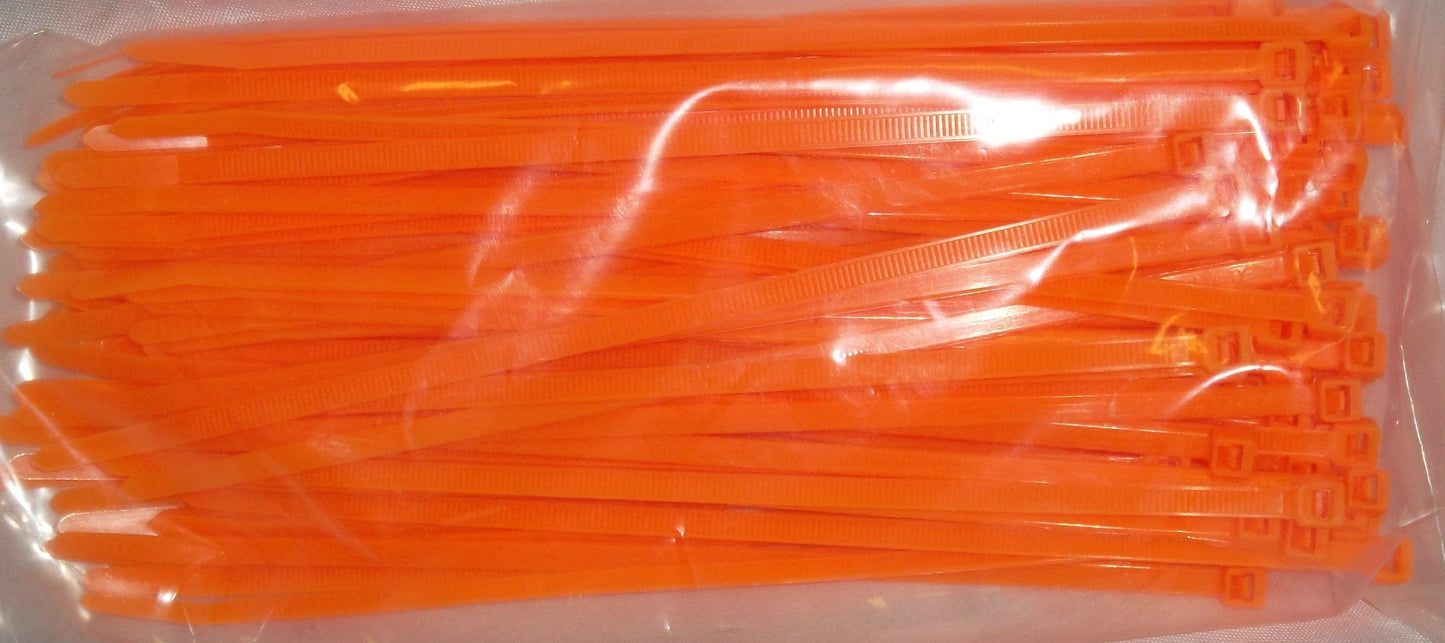 Zip Tie - Orange (Package of 100)